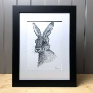 Hare Signed Framed Original Print