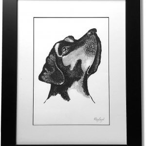 Labrador Signed Framed Original Print